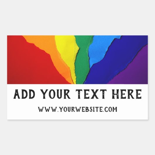LGBT Eigendom van bedrijf of activist Pride Regenb Rechthoekige Sticker (Voorkant)