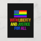 LGBT Equal Rights Rainbow American Flag Briefkaart (Voorkant)