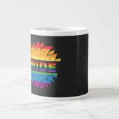 LGBT+Fierté amour. Arc en ciel Fleur de café Mug (Devant)