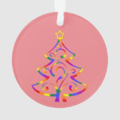LGBT+ Fierté Arbre de Noël Ornement acrylique (dos)