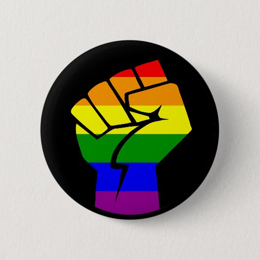 LGBT Fist Ronde Button 5,7 Cm (Voorkant)