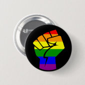 LGBT Fist Ronde Button 5,7 Cm (Voorkant /achterkant)