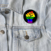 LGBT Fist Ronde Button 5,7 Cm (In situ)