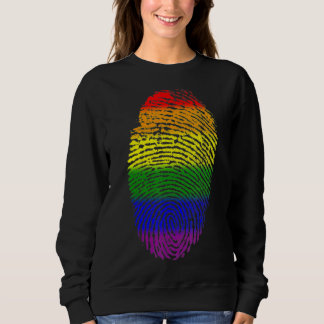 Lgbt Flag Fingerprint Proud Lgbt Pride Trui