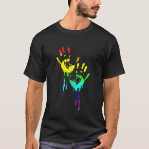 LGBT Flag Regenboog Shirt LGBT Pride Bloedige Hand