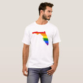 LGBT Florida, US drapeau de l'état carte T-Shirt (Devant entier)