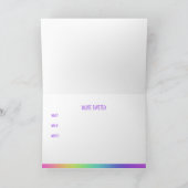 LGBT Fun Rainbow Holiday Party Invitation (Intérieur)