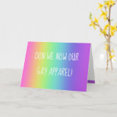 LGBT Fun Rainbow Holiday Party Invitation (Fleur jaune)