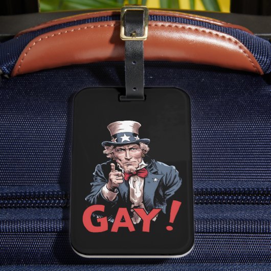LGBT Gay Ally Pride Maand Grappig Bagagelabel (Voorkant Insitu 2)