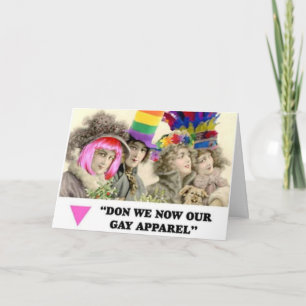 LGBT Gay Apparel Carte de voeux Vintage de vacance