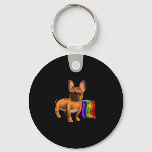 LGBT Gay Franse Bulldog Gay Dog Paw LGBT Pride Sleutelhanger