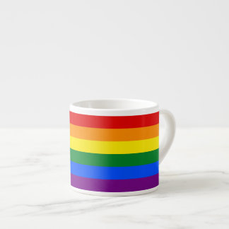 LGBT Gay Pride 6-Stripe regenboogvlag Espresso Kop