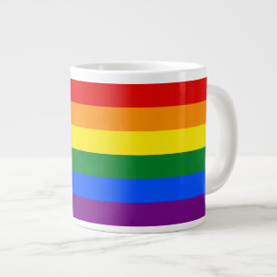 LGBT Gay Pride 6-Stripe regenboogvlag Extra Grote Beker