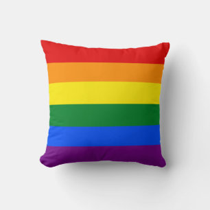 LGBT Gay Pride 6-Stripe regenboogvlag Kussen