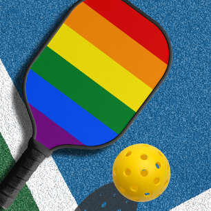 LGBT Gay Pride Dubbelzijdige Regenboog Vlag Pickleball Paddle