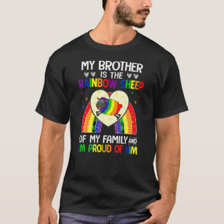 Lgbt Gay Pride Mijn broer is regenboogschaap van F T-shirt