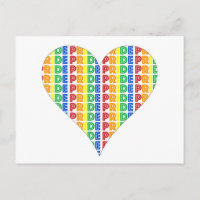 LGBT Gay Pride Month Celebration Rainbow Heart