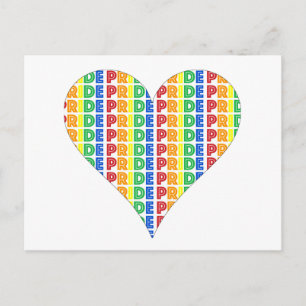 LGBT Gay Pride Month Celebration Rainbow Heart Briefkaart