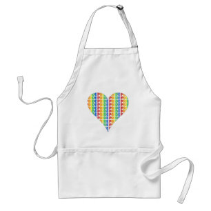 LGBT Gay Pride Month Celebration Rainbow Heart Standaard Schort