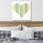LGBT Gay Pride Month Celebration Rainbow Letters Canvas Afdruk (Insitu (Slaapkamer))
