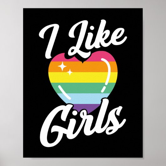 LGBT Gay Pride Month dat ik van meisjes hou Poster (Voorkant)