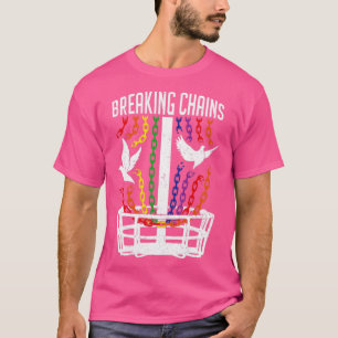 LGBT Gay Pride Month Disk Golf Player Breking Cha T-shirt