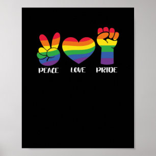 LGBT Gay Pride Month Peace Love Pride Poster