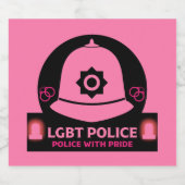 LGBT+ Gay Pride Politie Bier Etiket (Enkel label)