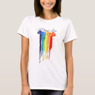 Lgbt Gay Pride Poppy Flower Rainbow Choose Love T-shirt
