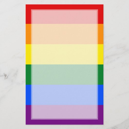 LGBT Gay Pride Rainbow Flag Stripe Briefpapier (Voorkant)
