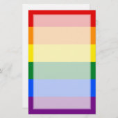 LGBT Gay Pride Rainbow Flag Stripe Briefpapier (Voorkant / Achterkant)
