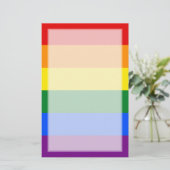 LGBT Gay Pride Rainbow Flag Stripe Briefpapier (Staand voorkant)