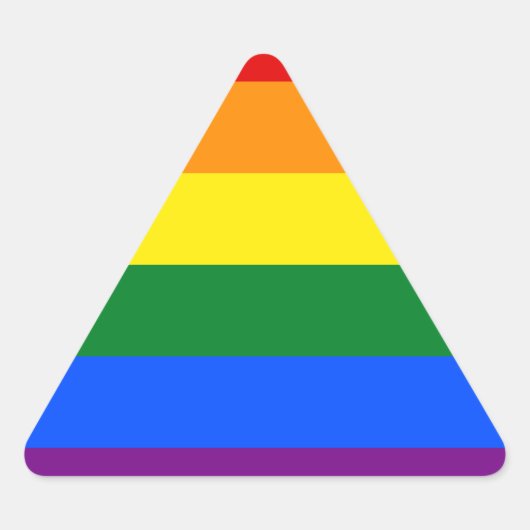 LGBT Gay Pride Rainbow Flag Stripe Driehoek Sticker (Voorkant)