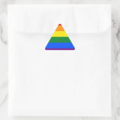 LGBT Gay Pride Rainbow Flag Stripe Driehoek Sticker (Tas)