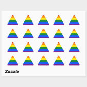 LGBT Gay Pride Rainbow Flag Stripe Driehoek Sticker (Vel)