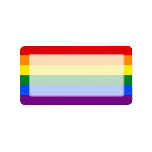 LGBT Gay Pride Rainbow Flag Stripe Etiket (Voorkant)