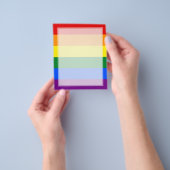 LGBT Gay Pride Rainbow Flag Stripe Flyer (Hand)