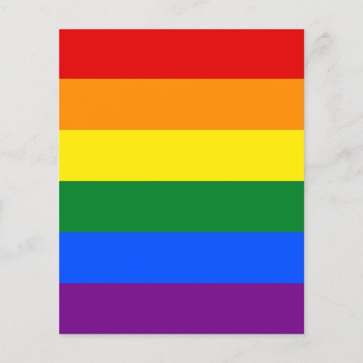 LGBT Gay Pride Rainbow Flag Stripe Flyer (Achterkant)