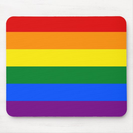 LGBT Gay Pride Rainbow Flag Stripe Muismat (Voorkant)