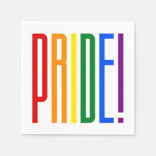 LGBT Gay Pride Rainbow Flag Typografie LGBTQ Party Servet