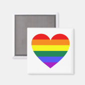 LGBT Gay Pride Rainbow Heart Magneet (Voorkant / Achterkant)