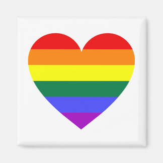 LGBT Gay Pride Rainbow Heart Magneet