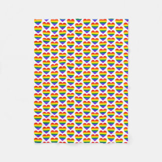 LGBT Gay Pride Rainbow Heart Patroon Fleece Deken