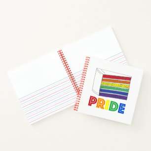 LGBT Gay Pride Rainbow Layer Weddencke Slice Notitieboek