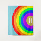 LGBT Gay Pride Rainbow Wall Tapestry Wandkleed (Voorkant)