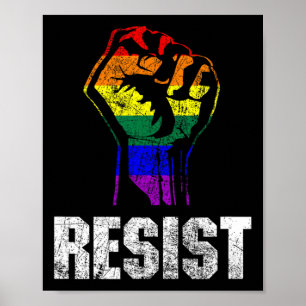 LGBT Gay Pride-vlag verzet zich Poster