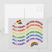 LGBT Glitter All Pride No Prejudiciële Kaart (Voorkant / Achterkant)