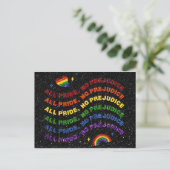 LGBT Glitter All Pride No Prejudiciële Kaart (Staand voorkant)