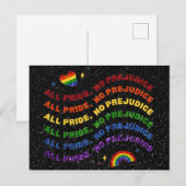 LGBT Glitter All Pride No Prejudiciële Kaart (Voorkant / Achterkant)