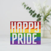 LGBT Glitter Happy Pride-Kaart Briefkaart (Staand voorkant)